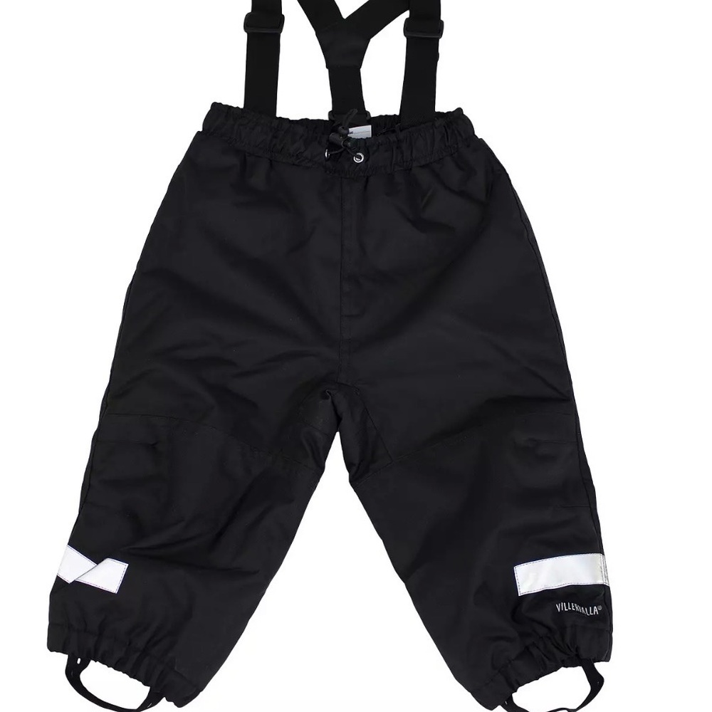 Villervalla Black Bib Style Snow Pant Trousers Sz 116cm